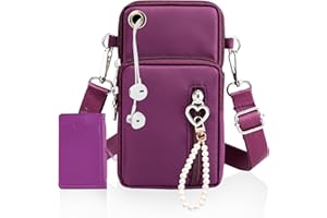 OHSN Borsetta Porta Cellulare Donna 3 Pcs Borsello Porta Cellulare Tracolla Per Cellulare Borsa Porta Cellulare Tracolla Portacellulare Da Collo Donna Con Portachiavi Con Perle Borsa Portacarte