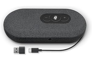 RayBit Altavoz de Conferencia con Micrófono para Llamadas de Oficina en casa, Microfono Omnidireccional USB de 360° para PC/Laptop/Computadora/Escritorio/Videoconferencia/Zoom/Skype/Teams