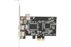 DPOFIRS PCIE FireWire Card, PCI Ex1 to External IEEE 1394 Adapter Controller 4 Ports (2 x 6 Pin + 1 x 4 Pin) with Low Profile Bracket for Win2000,xp,for Server 2003,Vista Windows 7