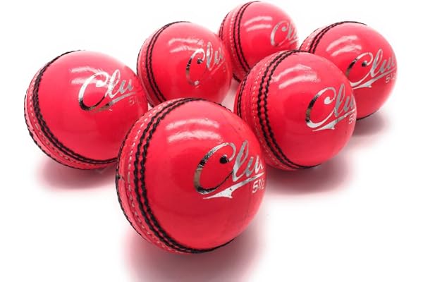 Club County Lot de 6 balles de Cricket Officielles pour Homme Cousues à la Main Grade A Poids 156 g