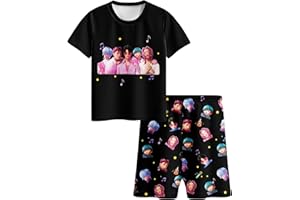Pitevotur Saja Boys Pyjamas Set Short Long Sleeve Demon Pjs Kids Nightwear Sleepwear for Girls Boys 5-12 Years