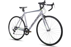 HILAND Bicicletta da Corsa 700C, Telaio in Acciaio con Cambio a 12 Marce con Freno a Morsetto per Uomo e Donna, 50cm 54cm 58cm, Colore Argento Grigio e Blu…