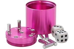 BestSaller 3008 SUPER SIX kostka aluminiowa, 36 pałeczek do gry i 2 kostki, różowa