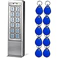 SecureMyDoor Proximity Digital Keypad for Door Entry System | Both RFID Fobs and PIN code Entry | IP65 Weather Resistant for Outdoor and Indoor Use | Standalone Touchpad Backlight LED Keypad