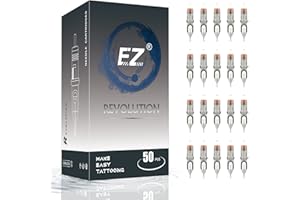 EZ TATTOO EZ Lgły do Kartridży do Tatuażu Różne - 50szt #12 Mieszane (3RS 5RS 7RS 9RS 11RS) Standard Round Shader Lgły do Tatuażu do Maszynki do Tatuażu - Revolution