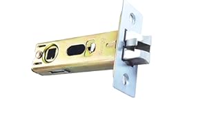 Qrity Zatrzask rurowy 60 mm, rozwidlony zatrzask wpuszczany, z panelem ze stali nierdzewnej do drzwi wewnętrznych, klamki do drzwi dźwigniowych