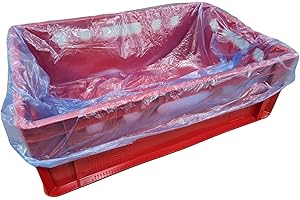 GARDIVO 500 Stück Fleischkistenbeutel, Fleischkistensack, E2 Kistenbeutel, Fleischkiste, Einlegesäcke, Auskleidungssack HDPE