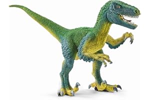 Schleich Dinosaurs | Vélociraptor 14585 | Dinosaure fidèle aux détails avec mâchoire et Bras Mobiles | Superbe Cadeau pour Filles et garçons | Dinosaure dès 3 Ans | 18 x 6 x 10 cm