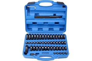 BOOMSTART 52 TLG Radlager Montagescheiben, Radlager Radialdichtringen Buchsen Simmerring Schalen Montage Demontage Werkzeug Satz, Lagerpresse Abzieher Werkzeug, 18–65 mm