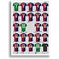 Mounted Gifts Trading Barcelona team squad 2024-2025 signed poster print framed picture photo autograph gift 24/25 Lewandowski Lamine Yamal (A4 poster only)