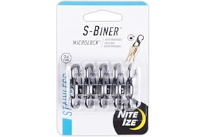 Nite IZE S-Biner MicroLock Lot de 5 boîtes en Acier Inoxydable Noir