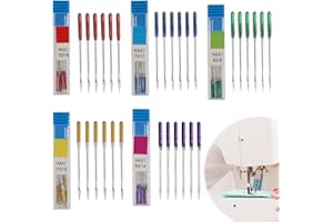 UNILLEA 30Pcs Sewing Machine Needles Universal Regular Point, Sewing Needles Compatible with Singer, Brother and Old Sewing Machine, Essential Sewing Accessories for Home Use and All Fabrics