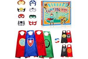 Gralal Kostüm Kinder Doppelseitiges Design Dress Up 4 Umhänge / 8 Masken Partei Zurechtmachen - Kindergeburtstag Geschenk