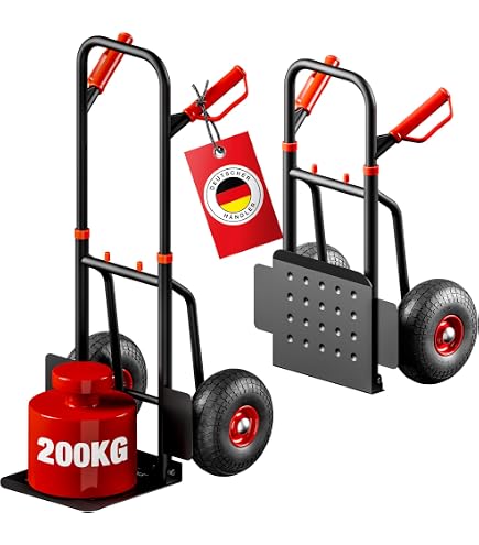 Sackkarre 250 Kg, Klappbarer Ladebügel, Vollgummireifen