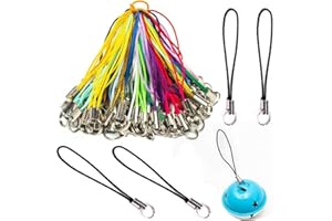 SANFLY Sangle d'anneau Fendu de téléphone Portable 50 pièces/Ensemble Cordons de Charme de téléphone Portable Lariat lanière décorations de lanière Manuelle pour téléphone