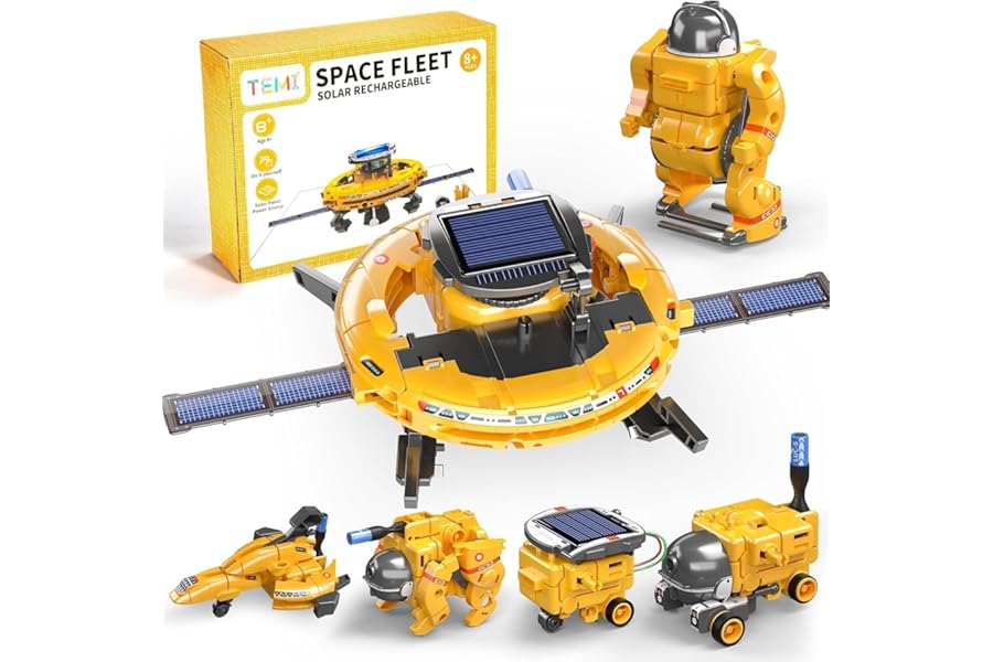 STEM Projects for Kids Age 8-14, 6-in-1 Solar Robot Space Toys Educatoinal Learning Science Building Toys DIY Science Kits Gift 8 9 10 11 12 13 14 15 Year Old Boys Girls Gifts