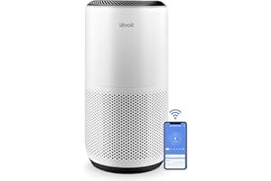 LEVOIT Air Purifiers for Large Home Bedroom 83m², CADR 400m³/h, Alexa Enabled, H13 HEPA Filter with PM2.5 Intelligent Air Quality Sensor, Removes 99.97% Pollen Allergy Dust Smoke Pet, Auto Mode, White