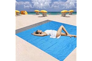 Homened Sand Free Beach Blanket, Waterproof Blanket Mat Sand Proof Outdoor Picnic Beach Mat for Travel, Hiking, Camping, Music Festival with Storage Bag + 4 Stakes (79"×55")