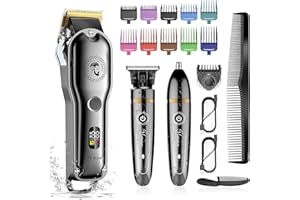 Hatteker Haircut Care set tondeuse à barbe tondeuse à barbe hommes t - tondeuse tête moustache nez oreilles corps précision tondeuse esthéticienne Multi groom ipx7 imperméable à l'eau