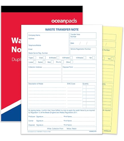 Blank Hazardous Waste Consignment Note