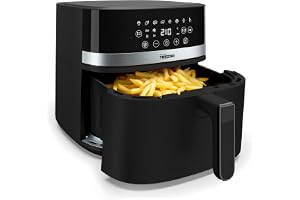 Tristar Digital luftfritös, 8 l innehåll, 2000 W, LED-pekskärm, 7 program + manuell, förvärmning, varmhållningsfunktion, skak