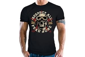 Gasoline Bandit Hot Rod Rockabilly - Maglietta da motociclista, motivo: Respect All