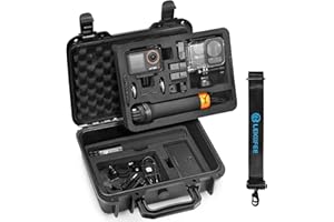 Lekufee Małe Wodoodporne Twarde Etui dla DJI Osmo Action 6/5 Pro/4/3,Combo i innymi akcesoriami (tylko etui)