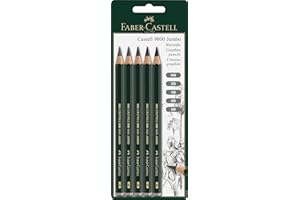 Faber-Castell 5-częściowy zestaw wysokiej jakości ołówków grafitowych Castell 9000 Jumbo, w tym HB, 2B, 4B, 6B i 8B