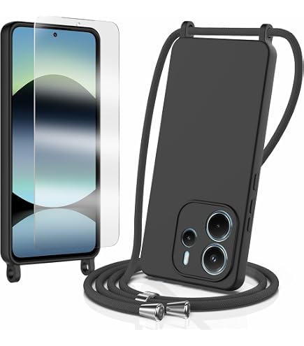 Custodia Con Catena E Cordino Per Xiaomi Redmi Note 14 Serie - Silicone TPU, Antishock