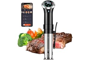 GOYERRNES Sous Vide,Cocedor Sous Vide gran pantalla táctil 1100 watt cocina de precisión, circulador de inmersión, sous vide stick cocina de precisión (WiFi) con función APP