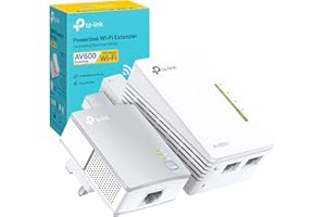 TP-Link TL-WPA4221 KIT AV600 Powerline Adapter WiFi Extender Kit, WiFi N300, Ethernet Ports, TP-Link Powerline Adapter, Powerline WiFi Extender, Powerline Network Adapters, UK Plug, Plug & Play