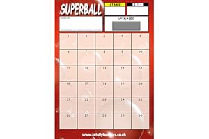 Totally Bonkers - Superball Fundraising Scratch Cards - 30 Square - A6 (148x105mm) -10 Pack - TB0054 - Blind Card