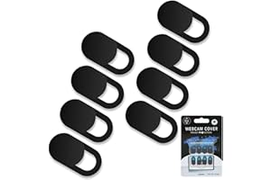 HEMAJI 8 Stück Webcam Abdeckung Webcam Abdeckung Set Dünne Webcam Cover Kamera Abdeckung Zubehör Schiebe-Kamera-Abdeckung Kamera-Abdeckung Slim für Laptop, PC, MacBook, iMac, Computer, iPad, Schwarz