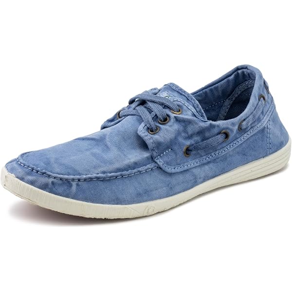 Natural World Eco Chaussures Homme 303E Old Elbrus - Espadrilles Coton Bio 100% Écologiques Bleu