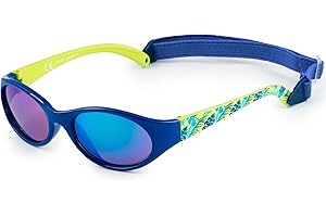 Kiddus Gafas de Sol Infantiles para Niñas y Niños de 2 a 4 Años, Protección UV400, Correa Ajustable, Ligeras y Resistentes, Montura Flexible