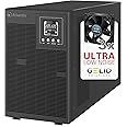Atlantis A03-OP1002XLN UPS OnLine 88% stillere onderbrekingsgroep, server, dubbele conversie, zuivere sinusgolf, 1000 VA 700 W, Low Noise Gelid ventilator 23,6 dbA, USB, 2 Schuko 1 IEC, 2 x 12 V-9