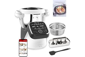 Moulinex Companion XL Robot cuiseur multifonction, 4,5 L, 14 modes de fonctionnement, 1550 W, Recettes illimitées, Silencieux, Fabriqué en France, Gris ardoise HF80C800