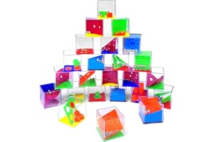 Newpop 24 Stycken Pussel, Mini Pussel, Gästgåvor Födelsedag, Mini Tålamod Spel, Skicklighetsspel Barn Boll, Pusselkuber