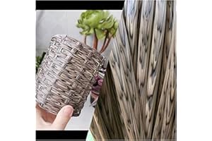 UYEOCO Brown Coffee Gradient Flat Synthetic Rattan Repair Material 8mm*70m 500g Flaches Pe-Rattan Kaffee Farbverlauf Flache Kunststoff Rattan Plastic Rattan Wicker Repair Kit Patio Furniture Repair
