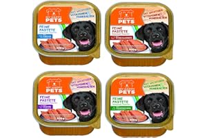 MY HAPPY PET´S My Happy Pets 54x Hundefutter in 4 verschiedenen Sorten - Alleinfutter-Mittel für ausgewachsene Hunde - Nass-Futter - Feine Pastete - 54x300g