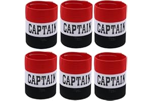 Hosifiy 6Pcs Fußball Kapitänsbinde, Nylon Elastische Fußball Kapitän Armbinde Einstellbare Fußball Armbindes für Jugend Erwachsene Sport Training