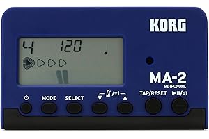 KORG MA-2 - Metrónomo digital de bolsillo con pantalla LCD, azul y negro