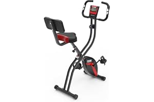 Care Fitness - Vélo d'Appartement Pliable - 7 Fonctions - Pédales Lestées & Sanglés pour un bon Maintien - 10 Niveaux de Résistance - Freinage Magnétique