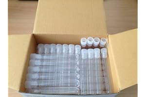 CONSUMABLES DIRECT 100 X Plastic Test Tubes,100X16mm,Complete With Push Caps CONSUMABLES_DIRECT