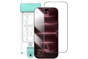 JETech Antireflex 9H+ Skärmskydd för iPhone 18 Pro, 2-Pack | AR-Beläggning, Automatisk Justering Installation, Reptålig, Härd