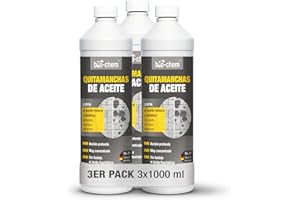 BIO-CHEM CLEANTEC Bio-Chem - Eliminador de Manchas de Aceite 3L - Quitamanchas Concentrado Biodegradable - Limpieza para adoquines, Asfalto - Limpiador Coche Garaje terrazo