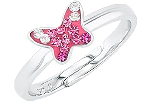 Prinzessin Lillifee Ring 925 Sterling Silber Mädchen Kinder Ringe, mit Preciosa, Silber, Kommt in Schmuck Geschenk Box