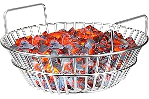 Unidanho Charcoal Basket for Big Green Egg Large Size Fire Box 14inch Ash Basket fit Primo Kamado Joe Classic Louisiana Firebox Stainless Steel Grill Smoker Accessories