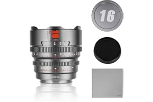 7artisans 16mm T2.1 Professional Cine Lens S35 Frame Compatible for Sony E-Mount(C frame),for Sony A6500/A6600/A6700/FX30/ZVE-10(Titanium Gray)
