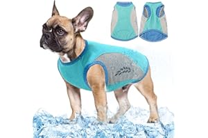 TVMALL Lightweight Dog Cooling Vest, Safety Breathable Sun-proof Dog T-Shirt UV Protection Dog Cooling Jacket with Reflective Strip for Spring Summer, Stretch-to-Fit Pet Cooling Vest for Small to Medium Dogs